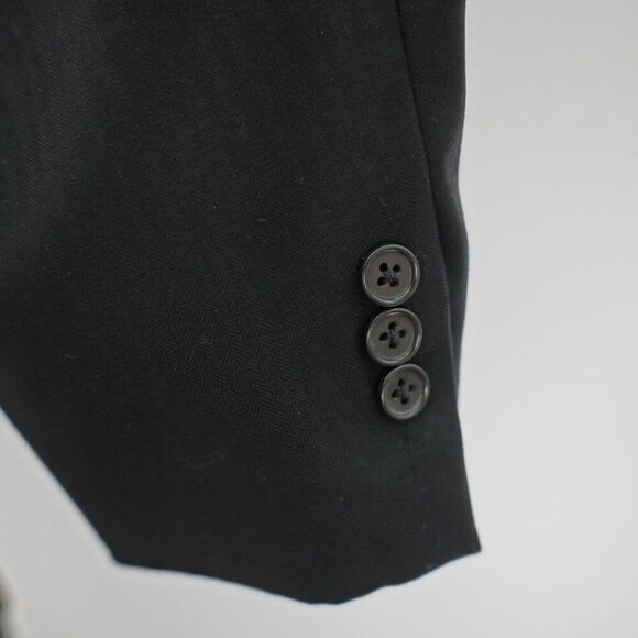 Hart Schaffner Marx Wool Blazer 42R Navy Blue Herringbone 2 Button‎ - Picture 3 of 12